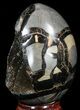 Septarian Dragon Egg Geode - Black Calcite Crystals #33993-2